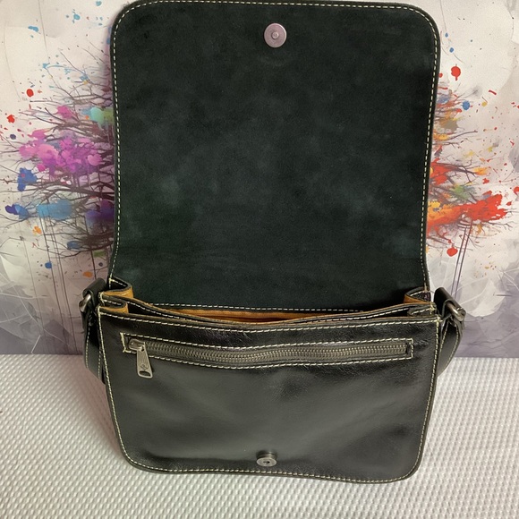 Patricia Nash Black Floral Navarro Embossed  Crossbody Bag - Picture 7 of 11